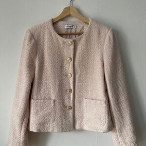 ESCANDELLE pink tweed blazer